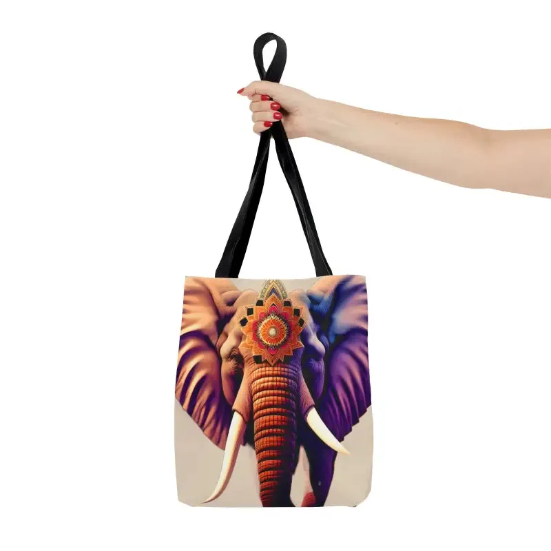 Trendy Elephant Mandal Print Tote Bag