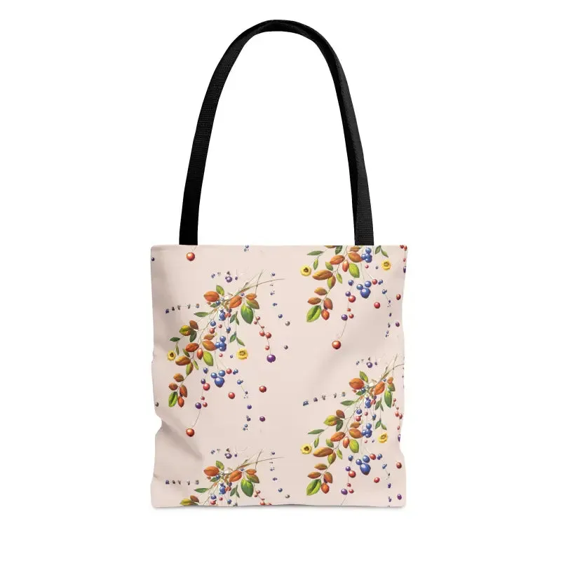Trendy Tote Bag with Stunning Berries Pattern
