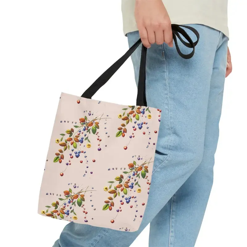 Trendy Tote Bag with Stunning Berries Pattern