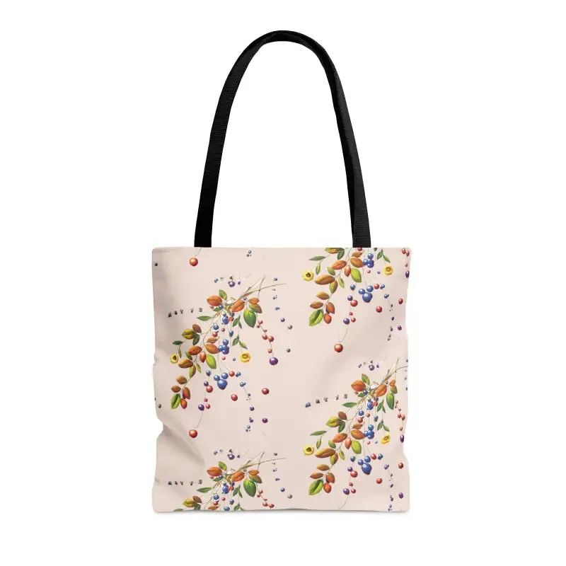 Trendy Tote Bag with Stunning Berries Pattern