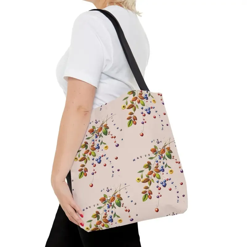 Trendy Tote Bag with Stunning Berries Pattern