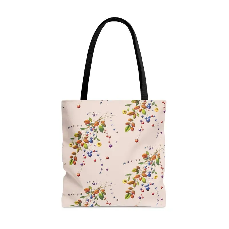 Trendy Tote Bag with Stunning Berries Pattern