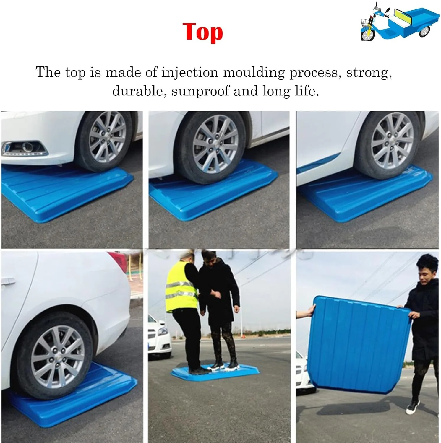 Tricycle Frame Canopy for Rain Sun Snow Proof, Adult Tricycle Cover with Reflective Strips & Wipers, Easy to Install Sanbengzi Cover for Outside Riding(Dark Blue,39.4inch/100cm Wide)