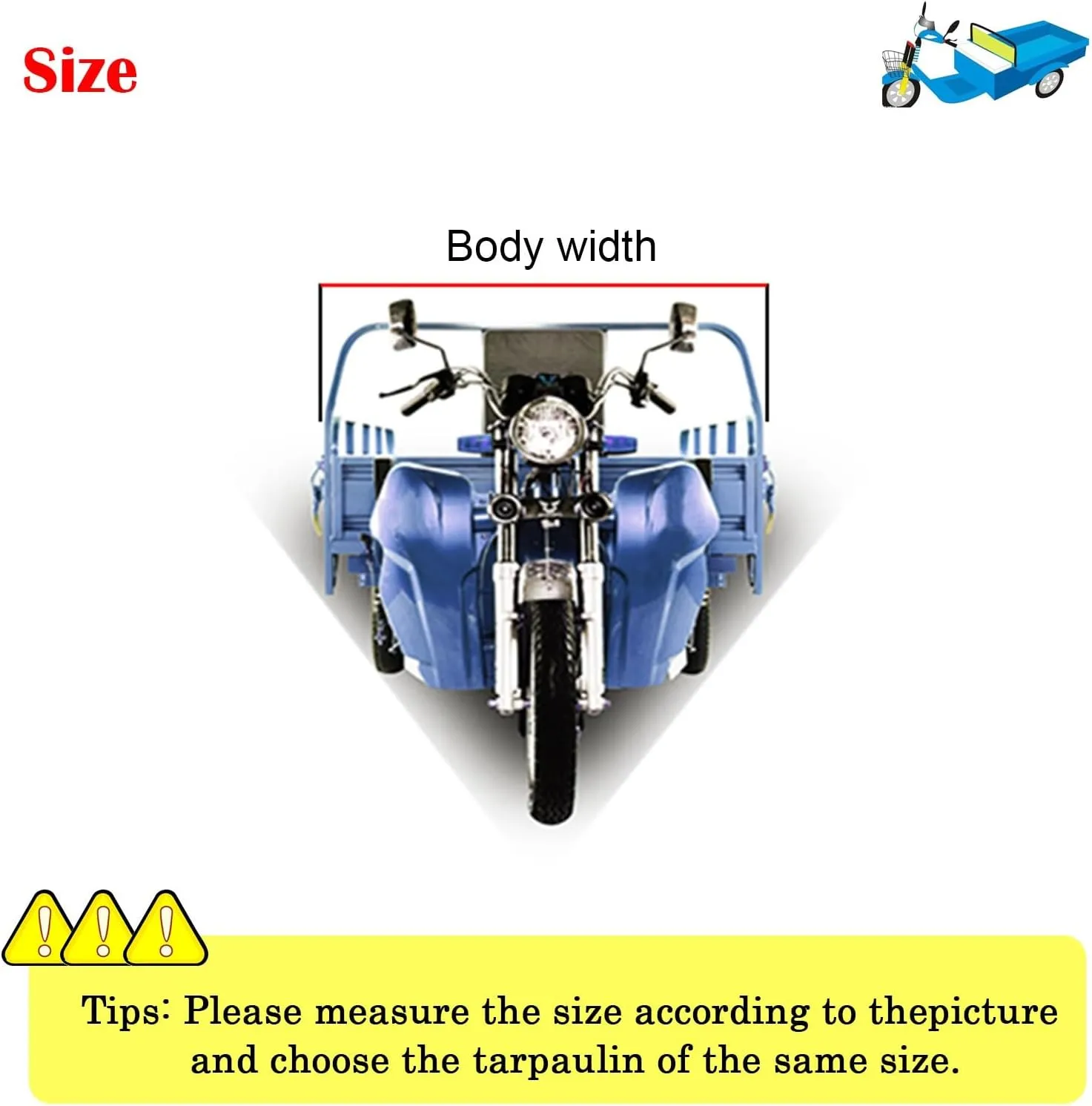 Tricycle Frame Canopy for Rain Sun Snow Proof, Adult Tricycle Cover with Reflective Strips & Wipers, Easy to Install Sanbengzi Cover for Outside Riding(Dark Blue,39.4inch/100cm Wide)