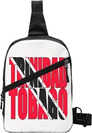 Trinidad and Tobago Flag Packable Crossbody Bag Portable Sling Bags Foldable Travel Daypack Reusable Sports Shoulder Backpack Diagonally Chest Bag for Workout