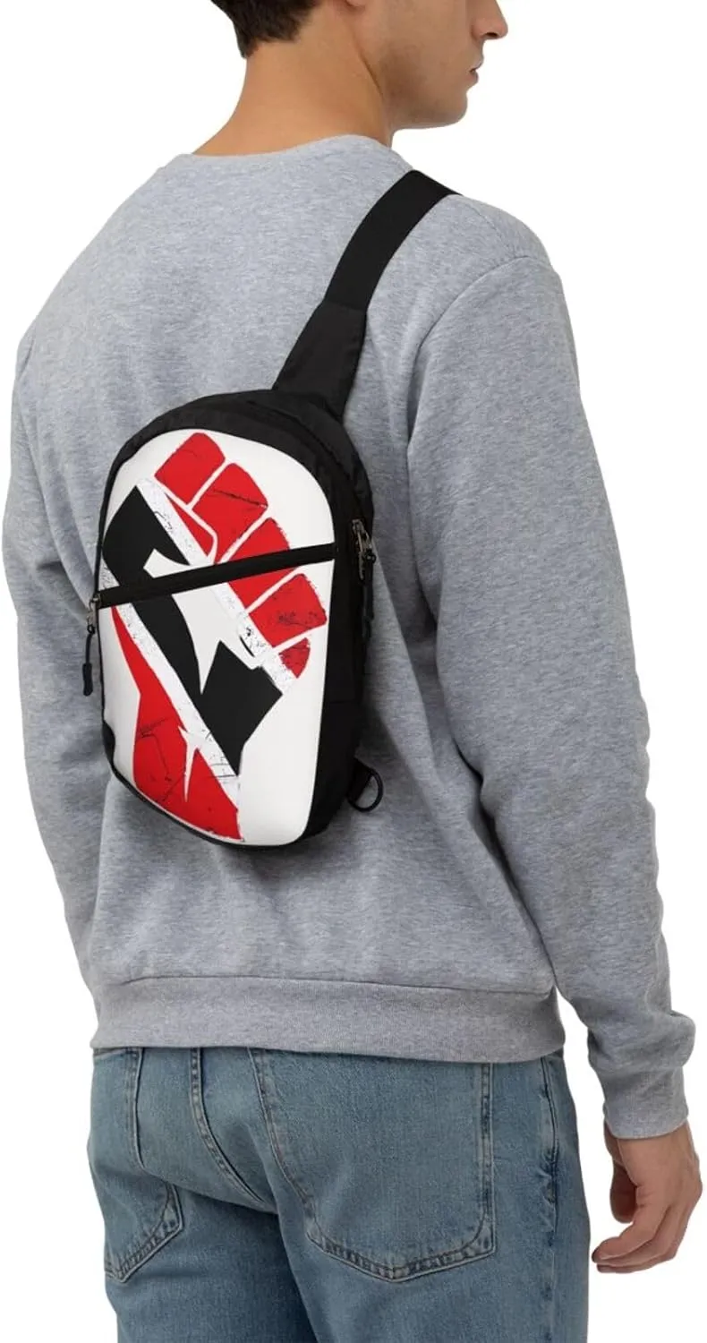 Trinidad Strong Tobago Flag Crossbody Bag Portable Sling Bags Foldable Chest Daypack Reusable Sports Shoulder Backpack Diagonally Casual Rucksack Travel Bag