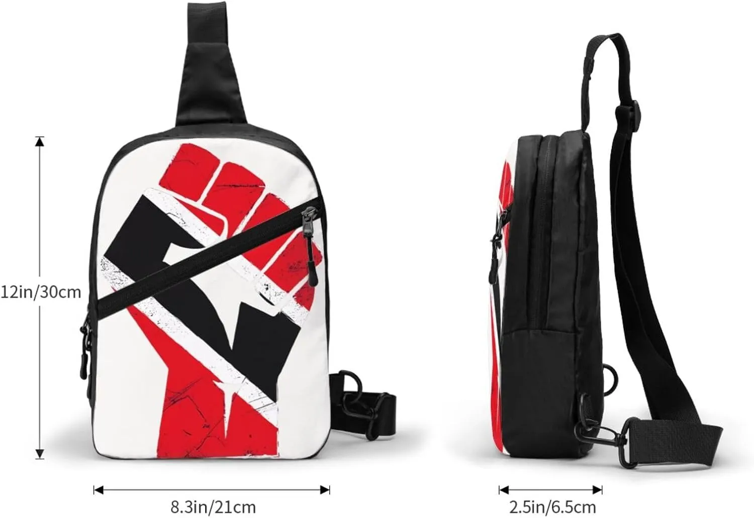 Trinidad Strong Tobago Flag Crossbody Bag Portable Sling Bags Foldable Chest Daypack Reusable Sports Shoulder Backpack Diagonally Casual Rucksack Travel Bag