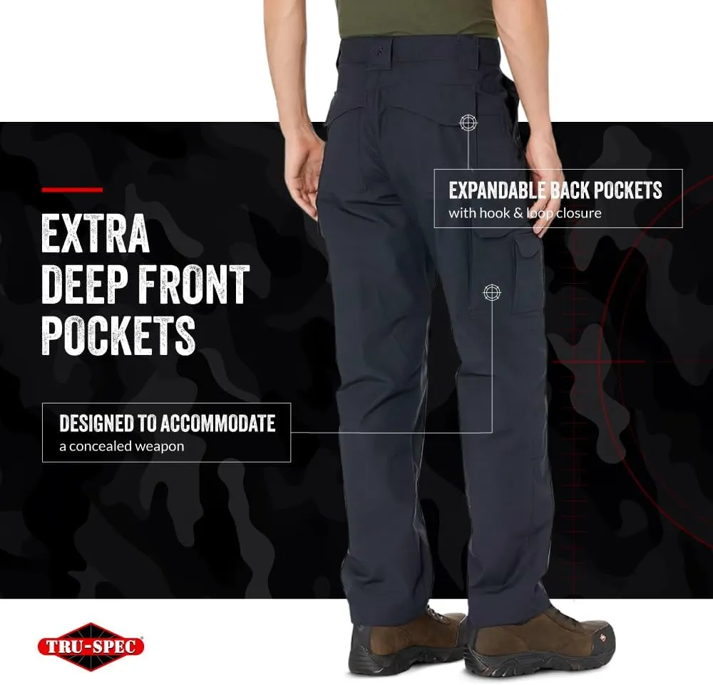 Tru-Spec 24-7 Original Tactical Pants for Men - Water-Resistant Cargo Work Pants with Concealed Carry and Knee Pad Openings