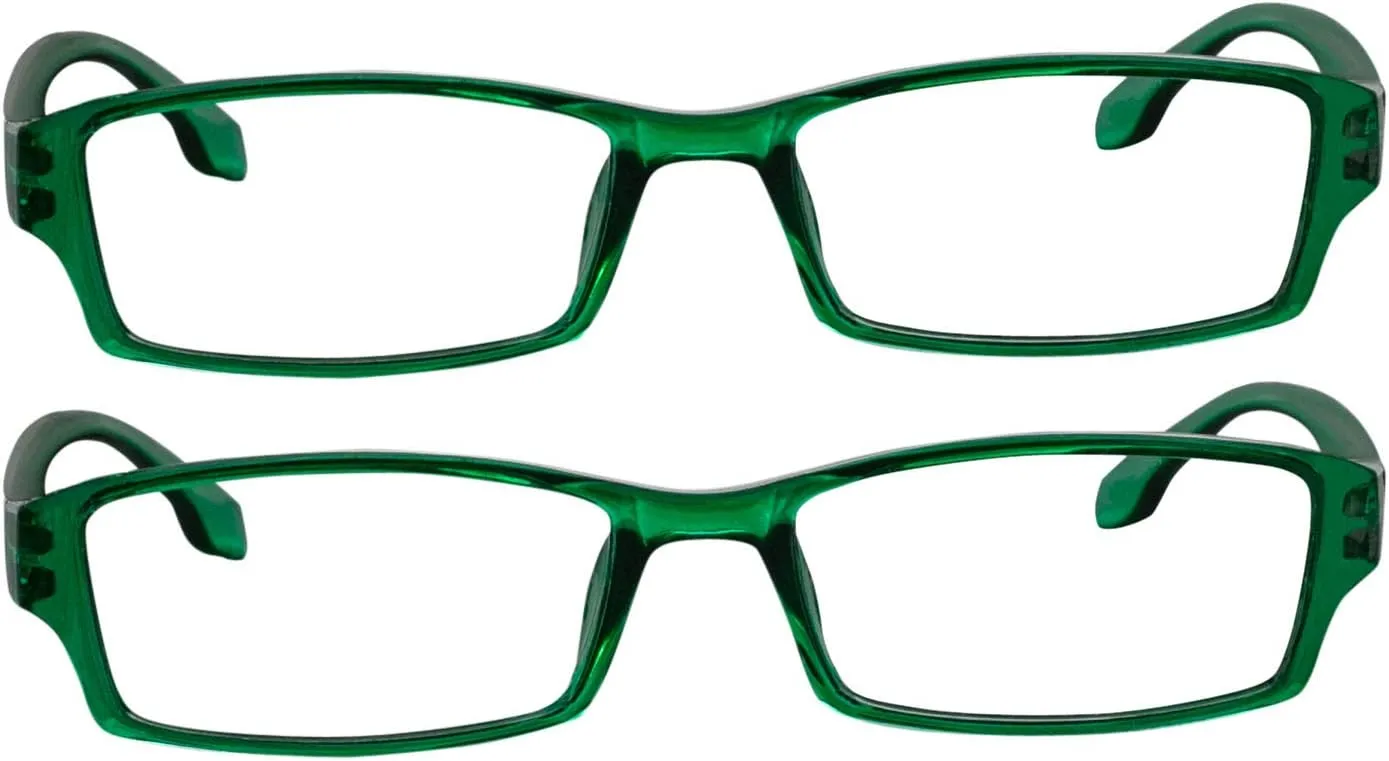 TruVision Readers OTC Reading Glasses, Comfort Spring Hinges for Men and Women, 9501-2 Pk