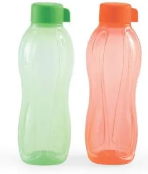 Tupperware Aqua-Safe Plastic Water Bottle, Set of 2(1 Litre Each)