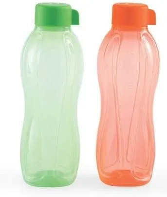 Tupperware Aqua-Safe Plastic Water Bottle, Set of 2(1 Litre Each)
