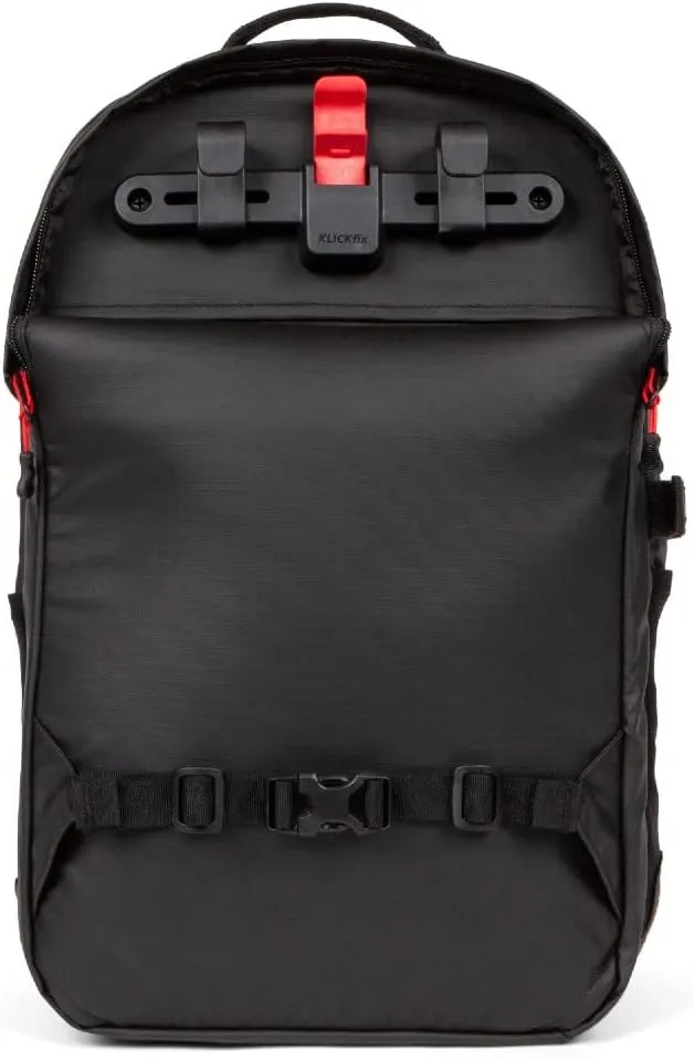 Two Wheel Gear - Pannier Backpack Convertible LITE (22 Litre) - Weatherproof 2-in-1 Bike Commuting and Laptop Travel Bag, Recycled Ripstop Material, Black