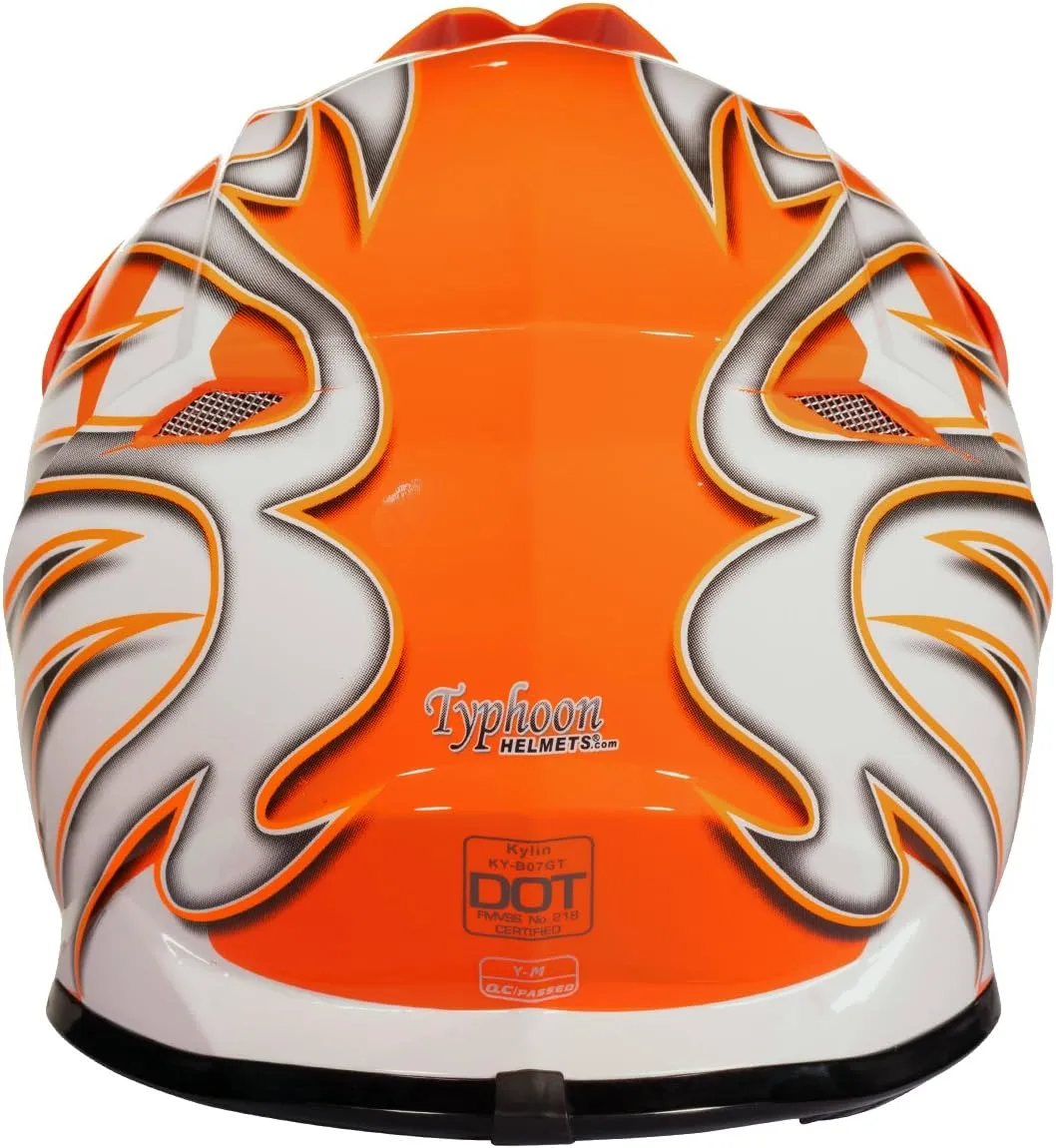 Typhoon Youth Dirt Bike Helmet Off Road ATV Motorcycle MX Kids Motocross