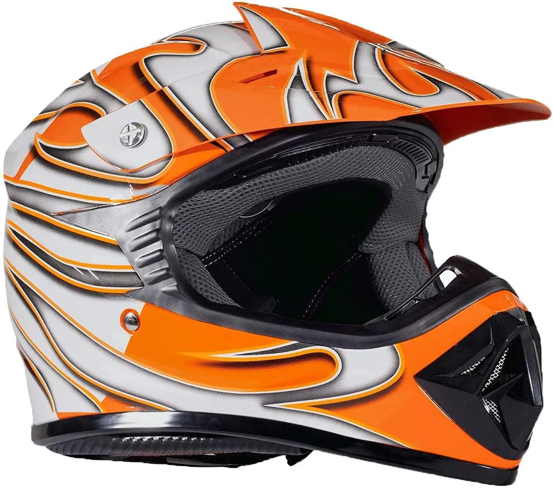 Typhoon Youth Dirt Bike Helmet Off Road ATV Motorcycle MX Kids Motocross