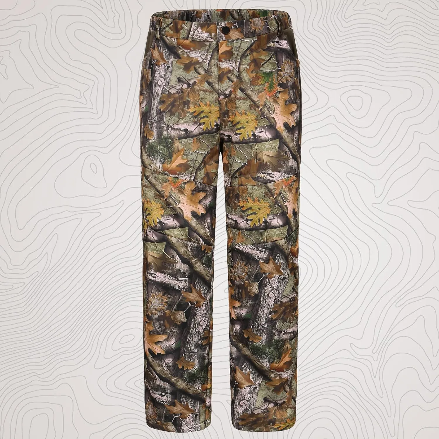 UIIHUNT Hunting Clothes for Men with Fleece Lining, Safety Strap Compatible Water Resistant Silent Hunting Jacket and Pants