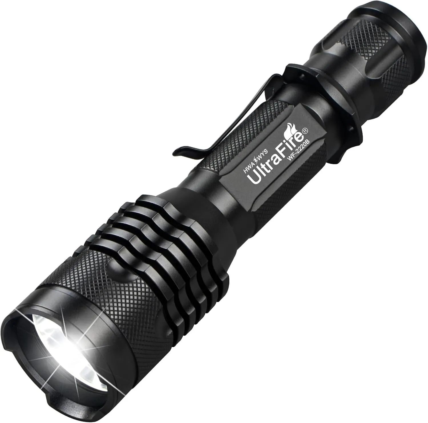 ULTRAFIRE Super Bright LED Flashlight - 1200 High Lumens LED Tactical Flashlight with 3 Modes for Camping, Hiking, Dog Walking UF-2220B