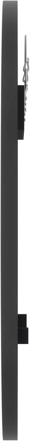 Umbra Hub Round Wall Mirror with Rubber Frame, Modern Style for Bathroom, Entryway, Living Room and More, 24-Inch, Black