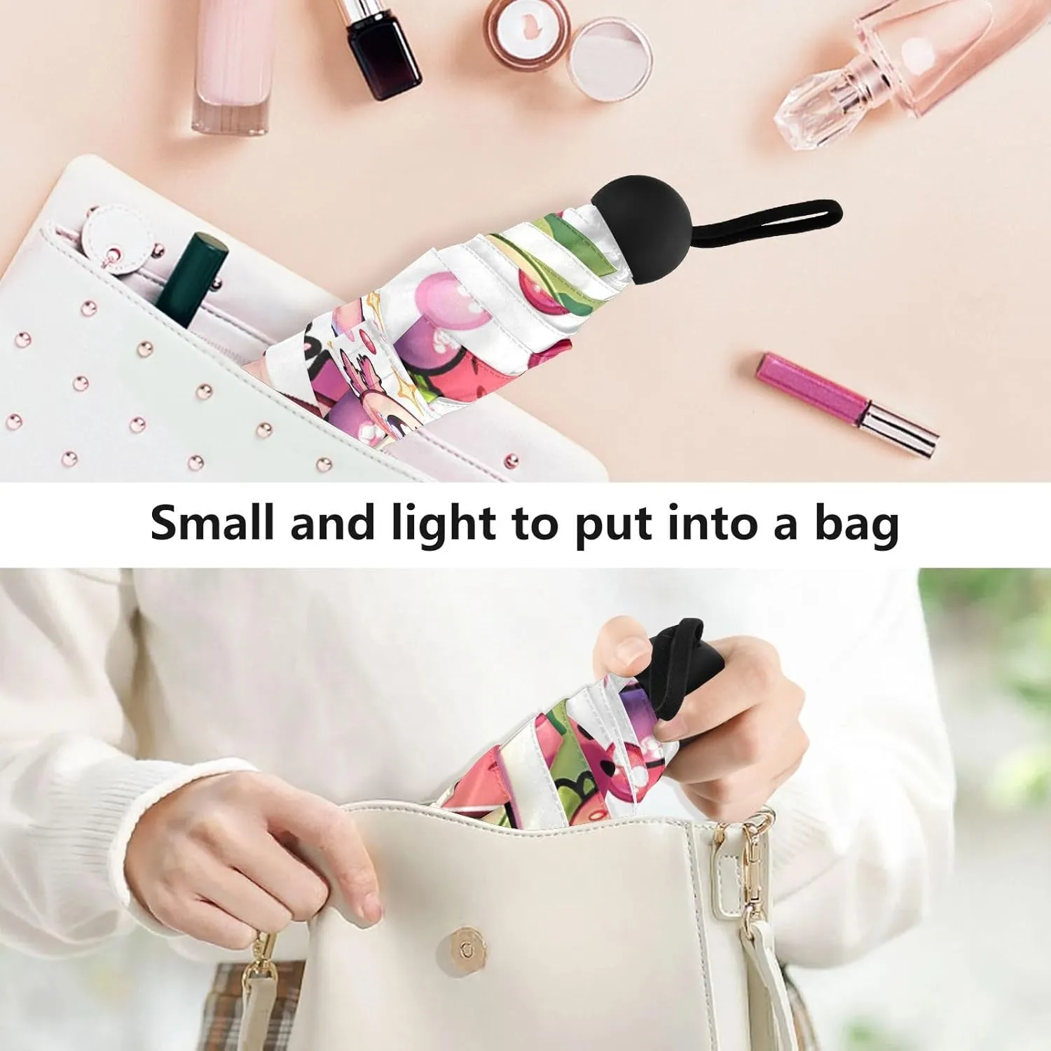 Umbrellas for Rain Travel Umbrella Windproof Small Folding Compact Mini Umbrella for Purse Lightweight Portable 1