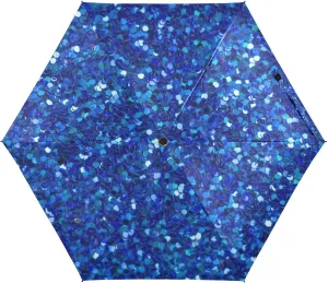 Umbrellas for Sun, Windproof Compact Umbrella for Purse, Ideal for Car, Purse, Men and Women, Blue Agate Glitter