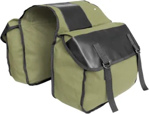UNISTRENGH Bike Pannier Bags Canvas Cycling Equipment Pack Multifunctional Messenger Rear Seat Trunk Carrier Bag Bicycle Shelf Pack Saddle Bag for MTB, Riding, Bike Touring (Army green)