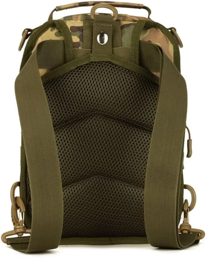 UNISTRENGH Tactical Military Sling Bag Chest Pack Molle Daypack Backpack Casual Shoulder Bag Crossbody Duty Gear (CP Camouflage)