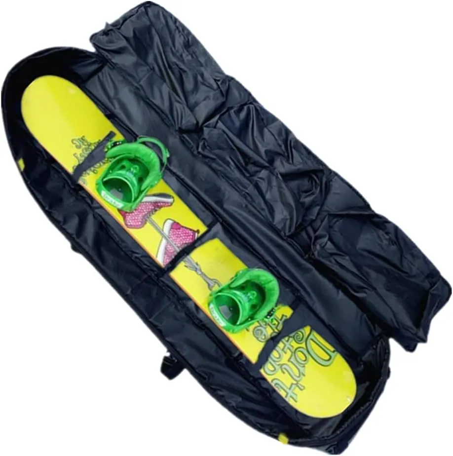 UNISTRENGH Wheelie Fully Padded Snowboard Bag - Air Travel Roller Snowboarding Carry-on Duffel Bag Storage for Board, Boots, Helmet and Snow Skiing Gear