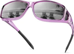 URUMQI Polarized Sunglasses Fit Over Glasses for Men Women, Wrap-around Driving Sunglasses 100% UV Protection