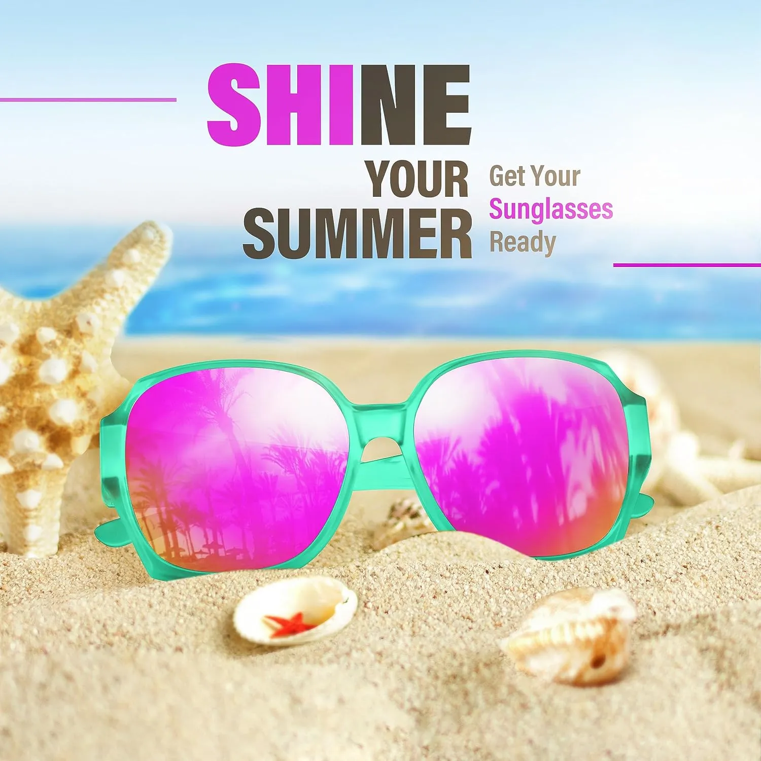URUMQI Polarized Sunglasses Fit Over Glasses for Women, UV400 Protection Square Shades Extra Large Sun Glasses