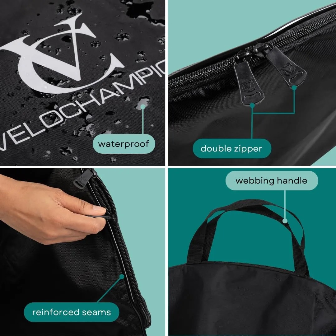 VeloChampion Waterproof Bicycle Wheel Case for 26, 27.5, 29 inch Mountain Bike Wheels – Durable Travel Bike Wheel Cover (1)