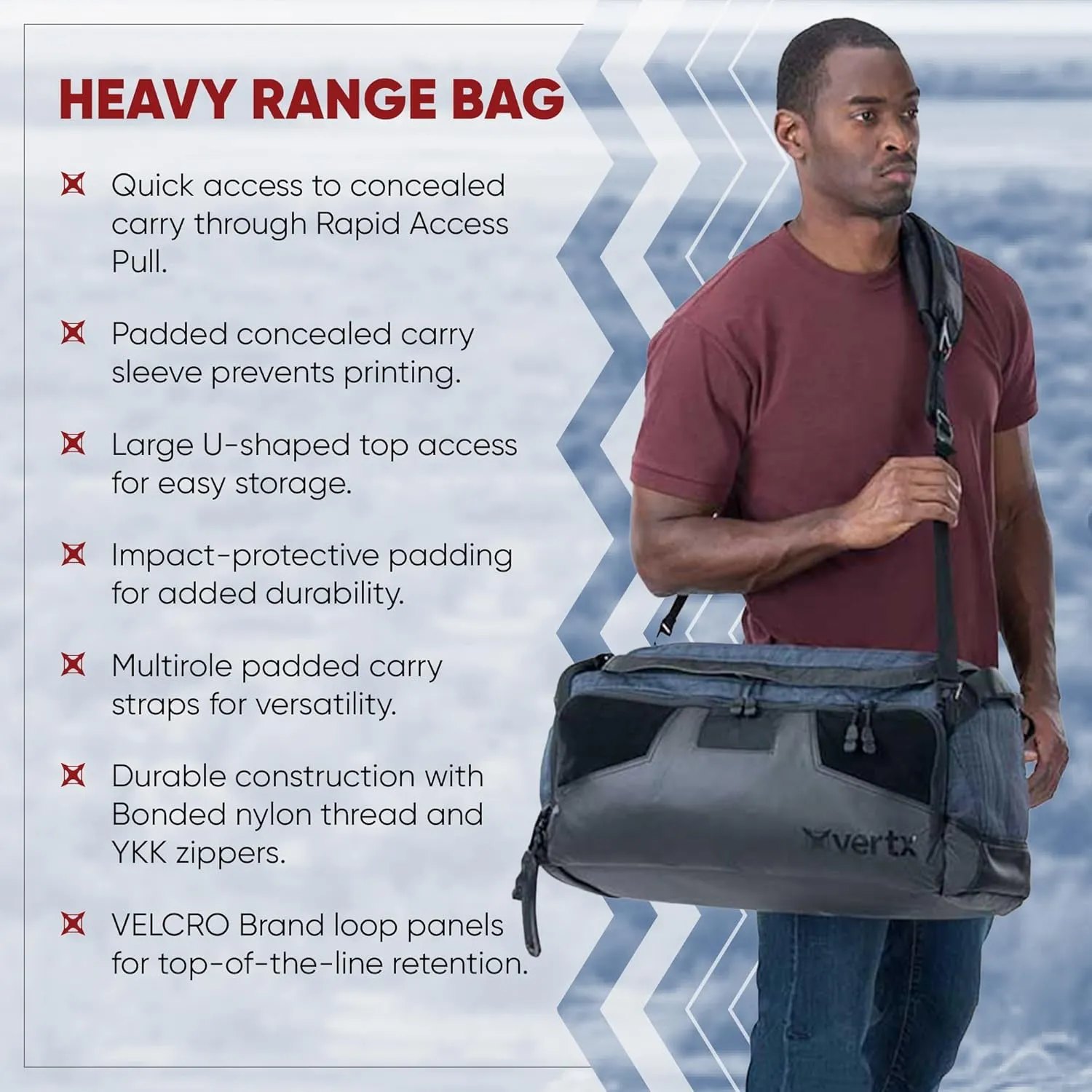 Vertx Contingency Tactical Duffle Bag, Travel Luggage Compatible with Vertx Tactigami for Survival EDC Gear