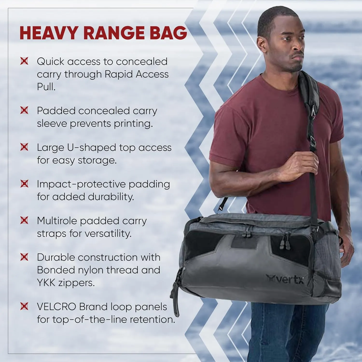 Vertx Contingency Tactical Duffle Bag, Travel Luggage Compatible with Vertx Tactigami for Survival EDC Gear