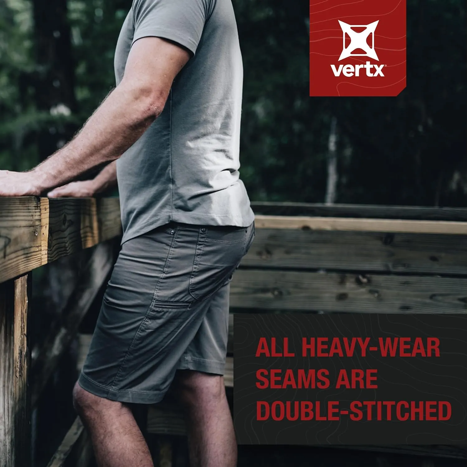 Vertx Cutback Mens Tactical Cargo Shorts 8.5 inches, Quick Dry, 8 Pockets for EDC Survival Gear Concealed Carry, Athletic Fit