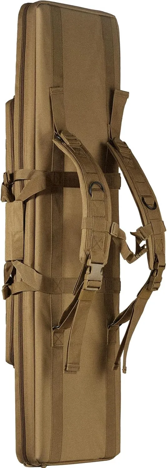 VEVOR Rifle Bag, Tactical Double Long Gun Bag, Soft Rifle Case with Lockable Zipper, Portable Handle & Shoulder Strap, 3 Large Storage Pockets Rifle Case for Two 40" Rifles & 2 Pistols