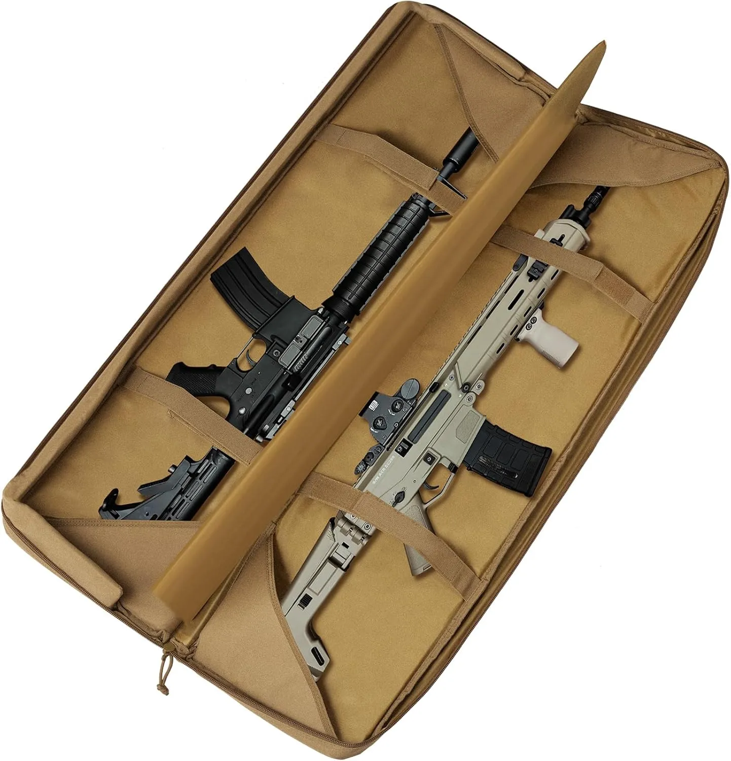 VEVOR Rifle Bag, Tactical Double Long Gun Bag, Soft Rifle Case with Lockable Zipper, Portable Handle & Shoulder Strap, 3 Large Storage Pockets Rifle Case for Two 40" Rifles & 2 Pistols