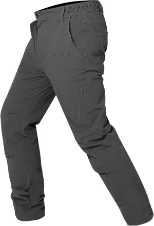 wantdo Men's Hiking Pants Lightweight Quick Dry Waterproof Breathable Tactical Cargo Pants for Outdoor Fishing Travel