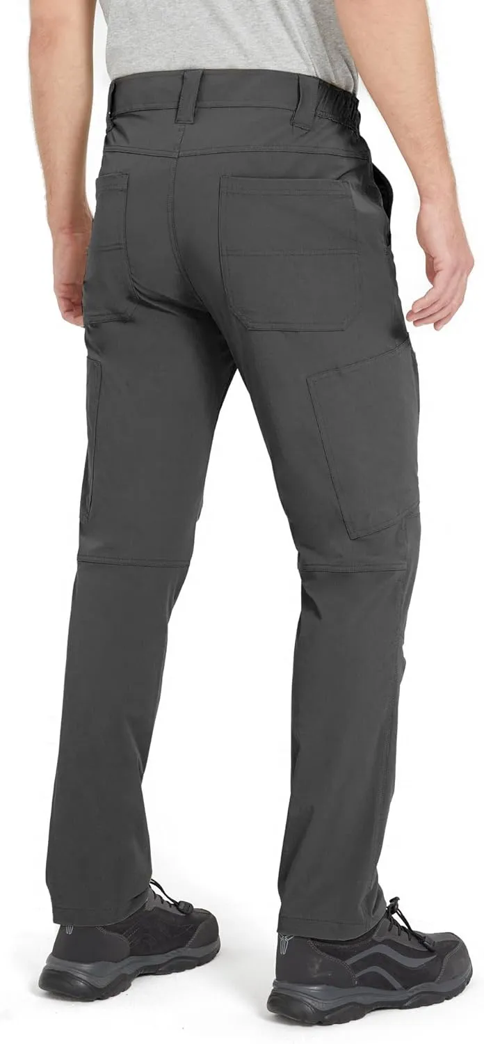 wantdo Men's Hiking Pants Lightweight Quick Dry Waterproof Breathable Tactical Cargo Pants for Outdoor Fishing Travel