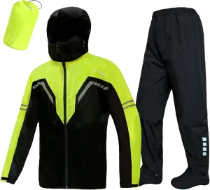 Waterproof Rain Suit for Men,Lightweight Rain Jackets and Pants Portable Reflective for Motorcycle Cycling Rain Gear