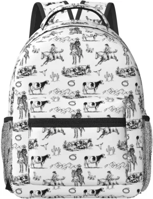 Western Backpack for Women Boho Style Travel Backpack Purse Casual Daypack for Laptop College (#1-Western Scene)