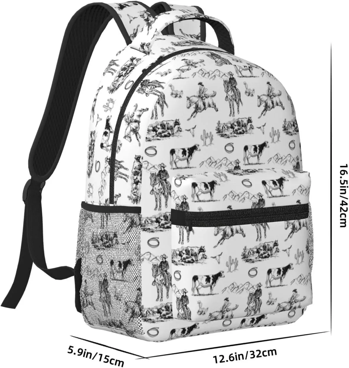 Western Backpack for Women Boho Style Travel Backpack Purse Casual Daypack for Laptop College (#1-Western Scene)