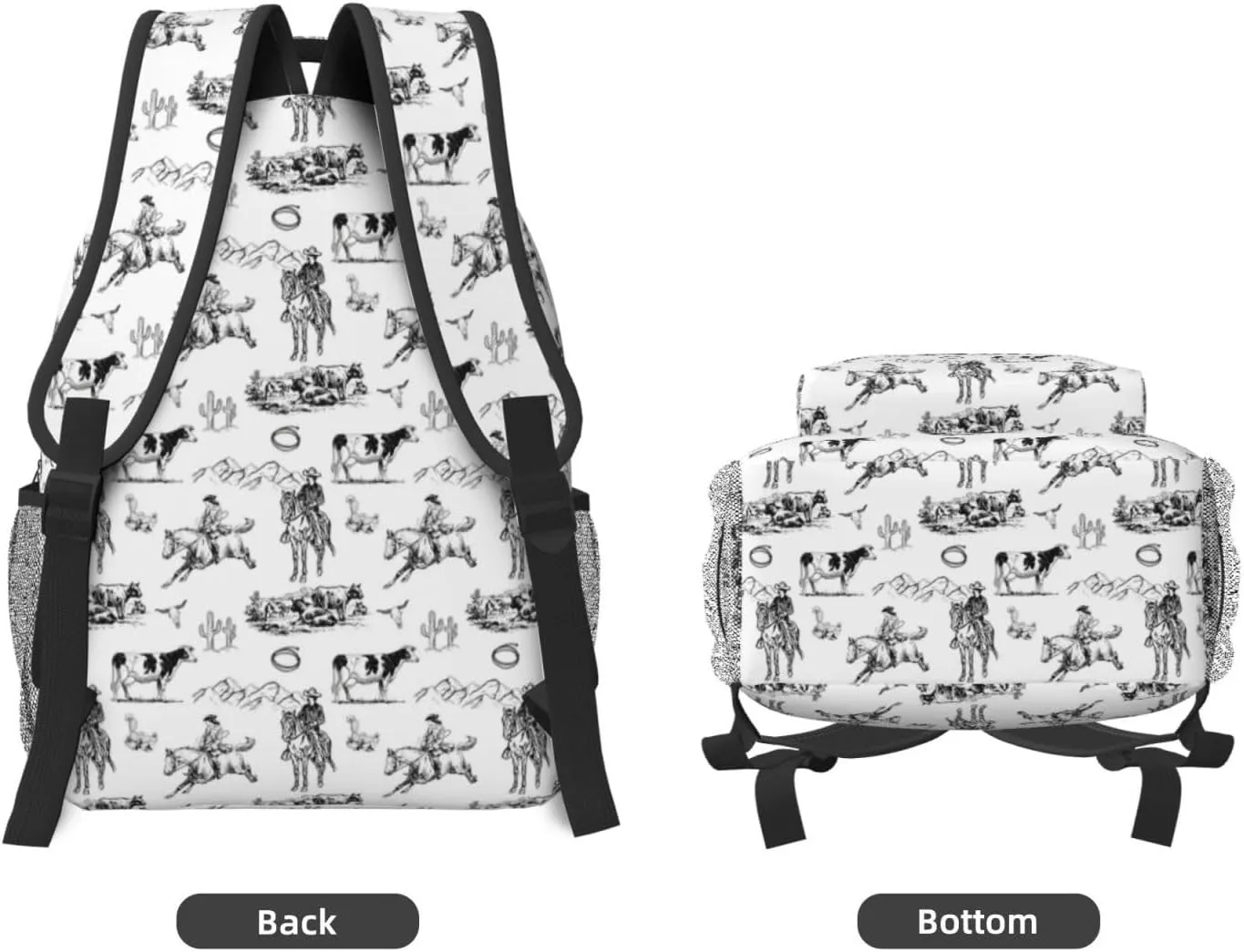 Western Backpack for Women Boho Style Travel Backpack Purse Casual Daypack for Laptop College (#1-Western Scene)