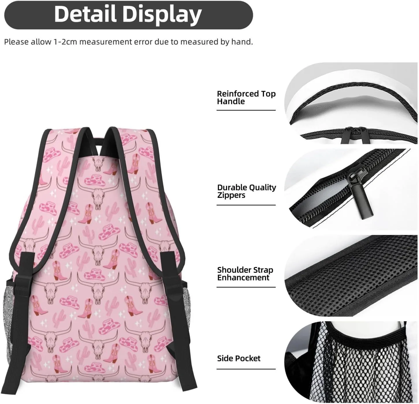 Western Backpack for Women Boho Style Travel Backpack Purse Casual Daypack for Laptop College (#7-Cowgirl)