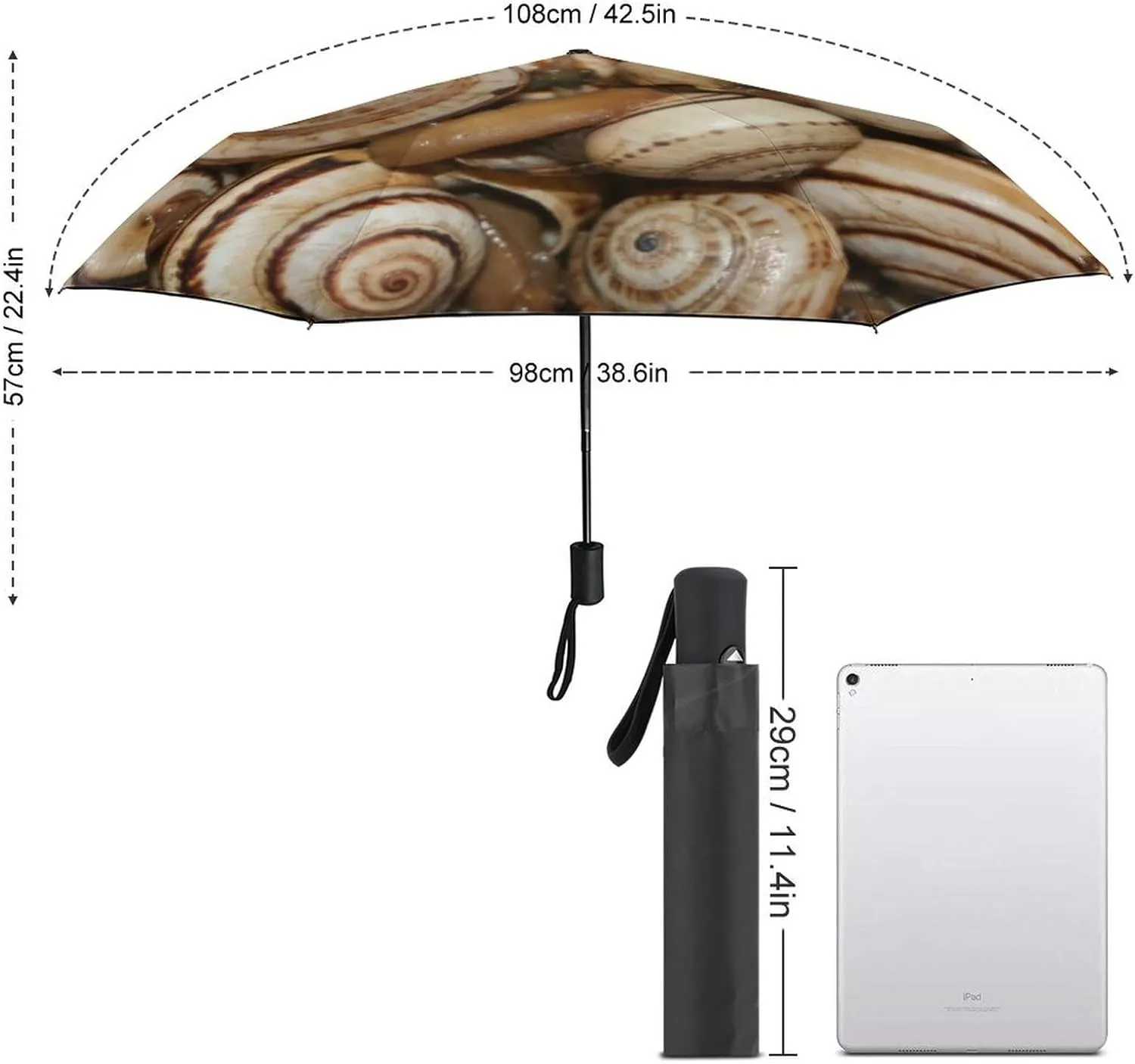 Windproof Travel Umbrellas for Rain,Tropical Summer Surfboard Durable & Compact Umbrella-Waterproof Canopy for Backpack, Purse, Portable, Umbrella for Travel