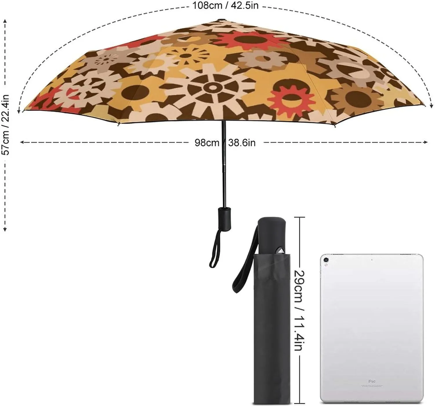 Windproof Travel Umbrellas for Rain,Underwater Creatures Durable & Compact Umbrella-Waterproof Canopy for Backpack, Purse, Portable, Umbrella for Travel