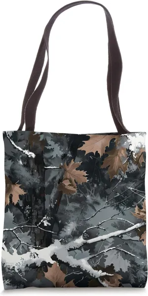 Winter Camouflage Jacket - Snowstorm Camo Print Tote Bag