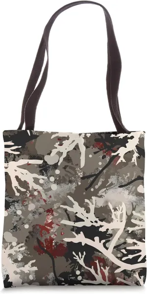 Winter Camouflage Jacket - Snowstorm Camo Print Tote Bag