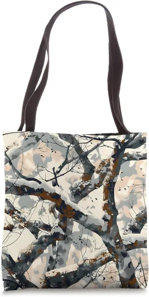 Winter Camouflage Jacket - Snowstorm Camo Print Tote Bag