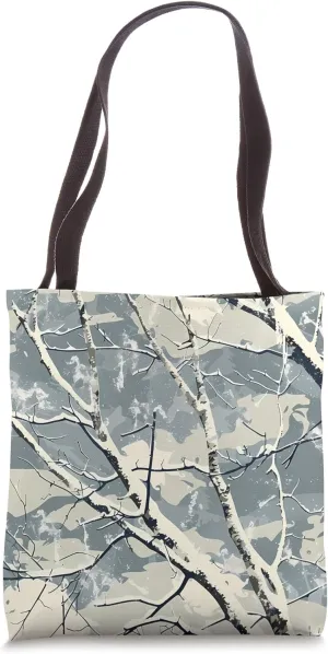 Winter Camouflage Pattern - Frosty Snowstorm Camo Apparel Tote Bag
