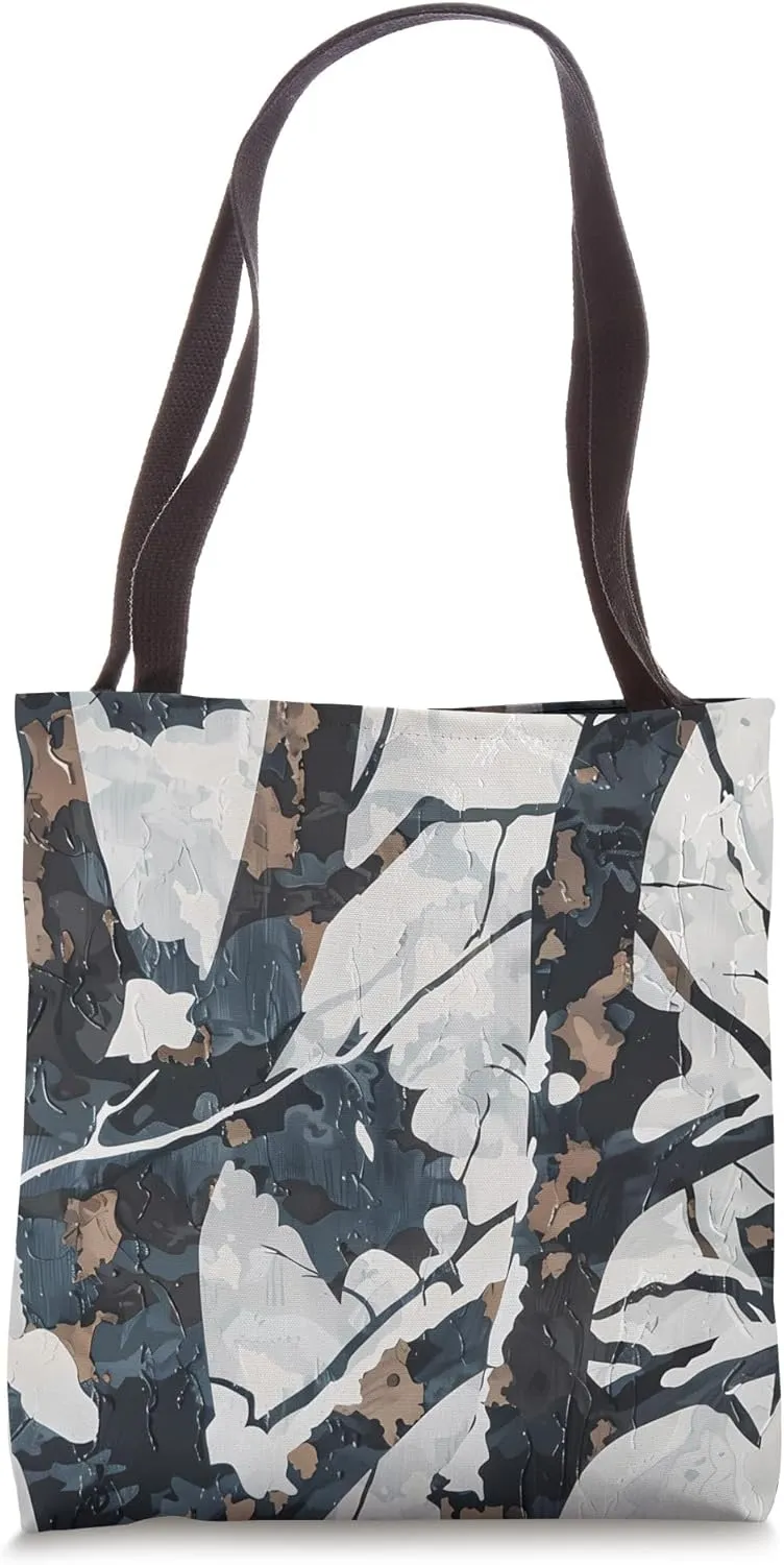 Winter Camouflage Pattern - Frosty Snowstorm Camo Apparel Tote Bag