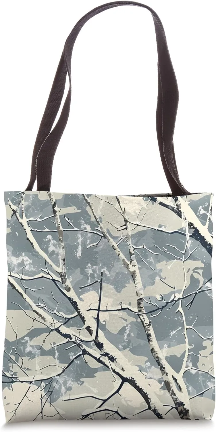 Winter Camouflage Pattern - Frosty Snowstorm Camo Apparel Tote Bag