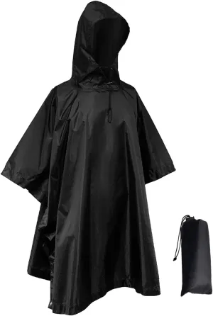 WINWAY Military Style Poncho Multi Use Rip-Stop Camouflage Raincoat
